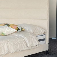 YFY lit rembourré double taille cadre de lit d'hôtel en bois avec armoire mobilier de chambre lit queen bedfram rembourré