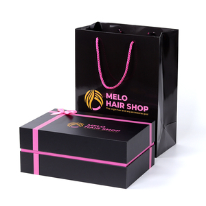 <span class=keywords><strong>Caja</strong></span> de Peluca Negra Elegante Personalizada, Cajas Rectangulares <span class=keywords><strong>para</strong></span> Empaque de Extensiones de Cabello, Diseño Único y Moderno, Cajas de <span class=keywords><strong>Regalo</strong></span> con Lazo <span class=keywords><strong>para</strong></span> Pelucas - Product Image 1