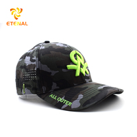 Casquette de baseball en popeline de polyester sportive en gros avec broderie personnalisée, design unisexe réglable, trous découpés au laser