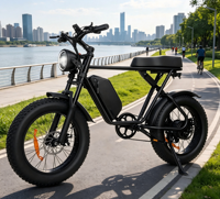 Vélo de montagne électrique à pneus larges de 20 pouces 20*4.0, moteur arrière Bafang 1000W, batterie au lithium 52V, suspension intégrale, vélo électrique