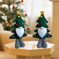 Paigo 2026 Neuer Weihnachtswichtel Gesichtsloser Stehender Weihnachtsmann Baumschmuck aus Polyester-Plüsch