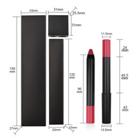 Crayon à lèvres avec taille-crayon marque privée imperméable à l'eau végétalien Crayon à lèvres en velours mat sans cruauté