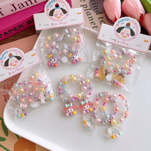 Nette Cartoon Perlen Armbänder für Mädchen 2 Taschen von Sanrio Transparent Kunststoff Schmuck Little Princess Zubehör - Product Image 1