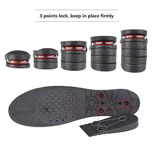 Rehausseur de hauteur de chaussure pour homme, multi-couches, réglable, en gros - Product Image 5