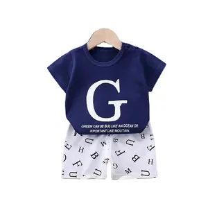 Harga Pabrik Langsung Musim Panas Set Pakaian Bayi Piyama Anak-anak Set Pakaian Tidur Bayi Loungewear Piyama Katun Anak Laki-laki Perempuan