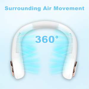 Ventilateur portable sans pales 800 mAh, rechargeable, alimenté par batterie, mini ventilateur de cou USB, best-seller - Product Image 2