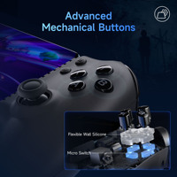 Manette de jeu sans fil EasySMX M15 pour IOS, contrôleur de jeu avec joysticks à effet Hall, 2 boutons programmables