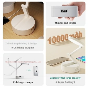 โคมไฟตั้งโต๊ะแบบพกพาแบบชาร์จไฟได้แบบ USB แบบพับได้ 3 สี ปรับความสว่างได้แบบไม่มีขั้นตอน - Product Image 4