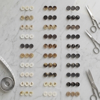 Boutons-pression ronds personnalisés à 4 trous en plastique ABS, effet corne, écologiques, pour accessoires de couture de manteaux, vestes et pulls en laine