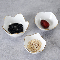 Assiette à dessert en céramique or ruiye, assiette de fête de noël en forme d'étoile pour mariage