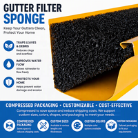 WOXIN Filtre de gouttière en mousse de polyuréthane personnalisable, structure réticulée à cellules ouvertes, taille des pores 10-80ppi pour protection anti-poussière