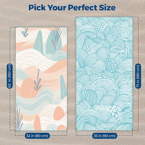 Asciugamano da <span class=keywords><strong>Spiaggia</strong></span> Oversize Personalizzato con Stampa di Pinguini, in Microfibra, ad Asciugatura Rapida, per Uomo e Donna - Product Image 4
