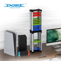 Support de rangement pour cartes de jeu DOBE à large compatibilité, 24 emplacements, avec crochets pour casque, pour PS3, PS4, PS5, Xbox, Switch