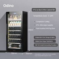 Réfrigérateur à vin à compresseur double zone, armoire à vin à refroidissement par air, sans givre, pour la maison, le bar ou le bureau