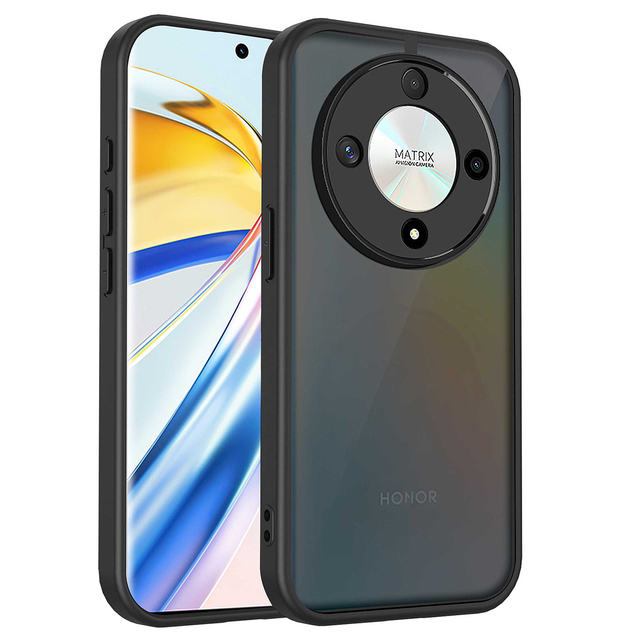 Black Frosted Magnetic Phone Case Suitable Honor X9D X9C X8D X8C X7D X7C X6D X6C X5D X5C Plus 4G 5G Antifall Translucent Casing