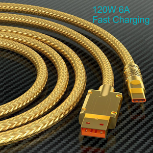 <span class=keywords><strong>1M</strong></span> 1.5M 2M Compatible pour <span class=keywords><strong>Apple</strong></span> 15/16 Android pour Samsung pour Xiaomi Type-C 6A Gold Data <span class=keywords><strong>Cable</strong></span> 120W Super Fast Charging - Product Image 6