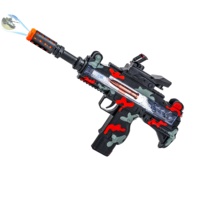 KK UZI 36CM Jouet pistolet spatial électrique, jouet pistolet lumineux vibrant ; Jouet pistolet à piles avec lumière et son ; Meilleurs jouets de tir pour enfants