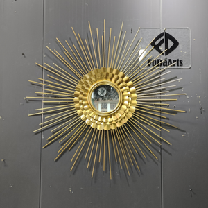 <span class=keywords><strong>Grand</strong></span> miroir mural décoratif de 80 cm, <span class=keywords><strong>cadre</strong></span> en métal <span class=keywords><strong>doré</strong></span>, pour bureau, décoration intérieure, vente en gros, livraison directe DDP - Product Image 4