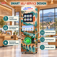 Distributeur automatique de pièces commémoratives intelligent avec écran tactile de 17 pouces, acceptant les cartes et les billets de banque