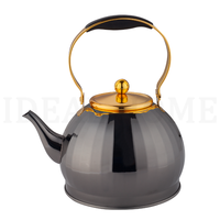 Bouilloire à thé noir en acier inoxydable noir, base multicouche, compatible lave-vaisselle, pour cuisinière à gaz, ustensiles de cuisine arabes et chinois, vente chaude