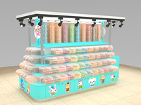 Beliebter Süßwaren-Verkaufsstand / Stand für Süßigkeiten |   Lieblicher Acryl-Präsentationskasten für Süßigkeiten-Ausstellungsvitrinen