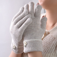 Nouveaux gants de cyclisme thermiques en jacquard, laine/nylon, style coréen, polyvalents, tricotés, compatibles avec les écrans tactiles, cinq doigts, pour la conduite hivernale