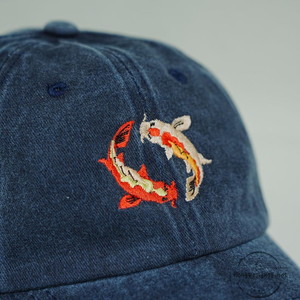 Gorra de Béisbol Unisex de Mezclilla con Diseño de Pez Koi Bordado, Ajustable, de 6 Paneles, Estilo Casual para Adultos, Gorra Tipo Dad Hat - Product Image 5