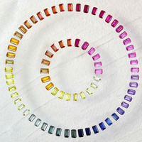 Collier de tennis ANSTER Lustre argent 925 haut fabriqué 42cm pierres synthétiques de couleur fantaisie 2mm princesse arc-en-ciel saphir cultivé en laboratoire