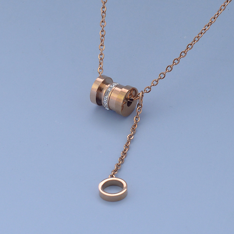 玫瑰金绳蛇链项链女士男士时尚绳链饰品礼品 - buy stainless steel