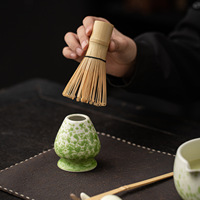Ensemble de thé matcha Baibenli Spring Point, écologique, durable, quatre pièces en céramique, design moderne minimaliste pour la cérémonie du thé à la maison