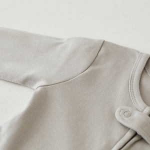 Pelele de bebé con cremallera de doble vía, Pelele de bebé con puños, ropa de pijama de algodón orgánico 100%, Pelele - Product Image 4