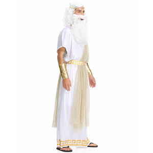 Costume de Zeus de la <span class=keywords><strong>mythologie</strong></span> <span class=keywords><strong>grecque</strong></span> antique pour homme pour fête de vacances avec barbe et perruque TRAD-011 - Product Image 4