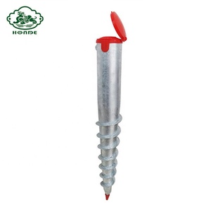 สกรูยึดพื้นชุบสังกะสีแบบจุ่มสำหรับมูลนิธิเสารั้ว - Product Image 1