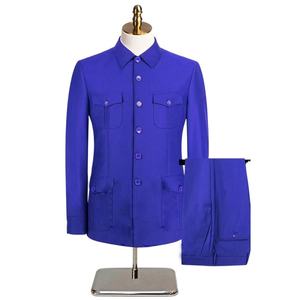 Traje Zhongshan de solapa de líder de primavera y otoño de estilo étnico de talla grande para hombres de gama alta para personas de mediana edad y mayores - Product Image 6