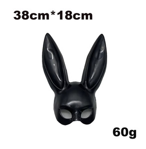 Coniglio bianco e nero maschera festa di Halloween orecchie lunghe panino Design decorazione in plastica - Product Image 6