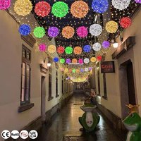 Lanterne LED sphérique suspendue pour Noël, en cuivre, éclairage décoratif pour aménagement paysager, rue, jardin, décoration de mariage