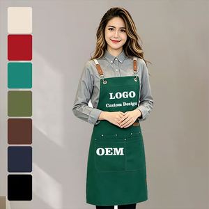 Tablier personnalisé en toile de haute qualité, taille adulte, réglable, sans manches, tendance, pour femmes et hommes, idéal pour artistes, salons de coiffure, baristas et café - Product Image 1