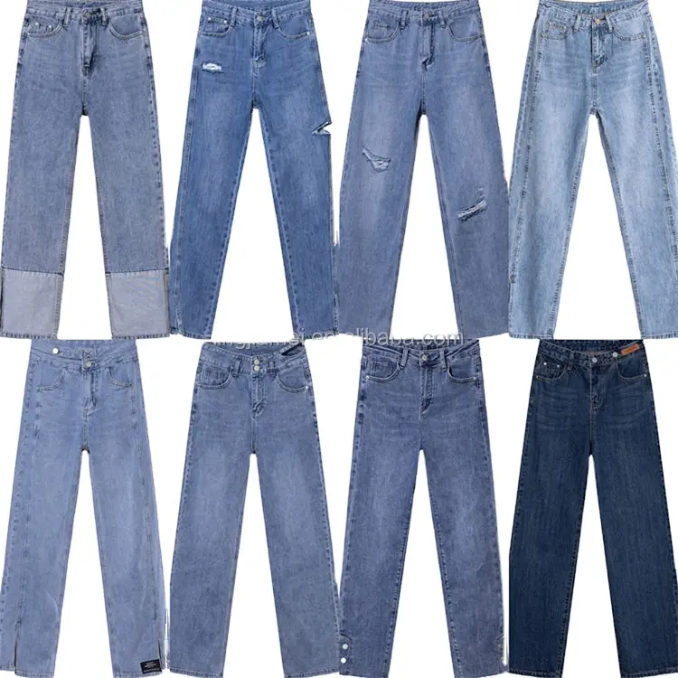 Bán Buôn Tùy Chỉnh Của Phụ Nữ Căng Jeans Cao Eo Rắn Màu Sắc Quần Phù Hợp Chặt Chẽ Jeansvintage Jeans