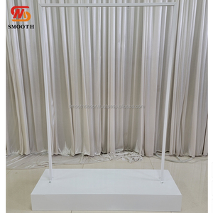 SMOOTH IRON Portable Backdrop Flower <b>Stand</b> <b>Pipe</b> and Drape for Wedding Decorations - Product Image 1