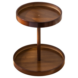 Wooden <b>Tray</b> Round Desktop Storage Multifunctional Home Decor Organizer for Keys <b>Perfume</b> Aromatherapy Cosmetic Storage - Product Image 5