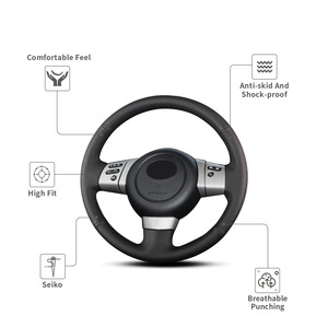 Nuevo Diseño de Cubierta de Cuero para <span class=keywords><strong>Volante</strong></span> de Coche para Accesorios de <span class=keywords><strong>Toyota</strong></span> FJ Cruiser, Camry, RAV4 Hybrid, <span class=keywords><strong>Corolla</strong></span> Cross, Avalon, TRD - Product Image 3
