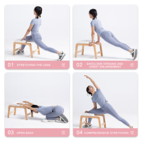 Chaise de Yoga en bois de hêtre banc inversé entraînement d'exercice utilisation à domicile améliore la construction de flexibilité de force de relaxation