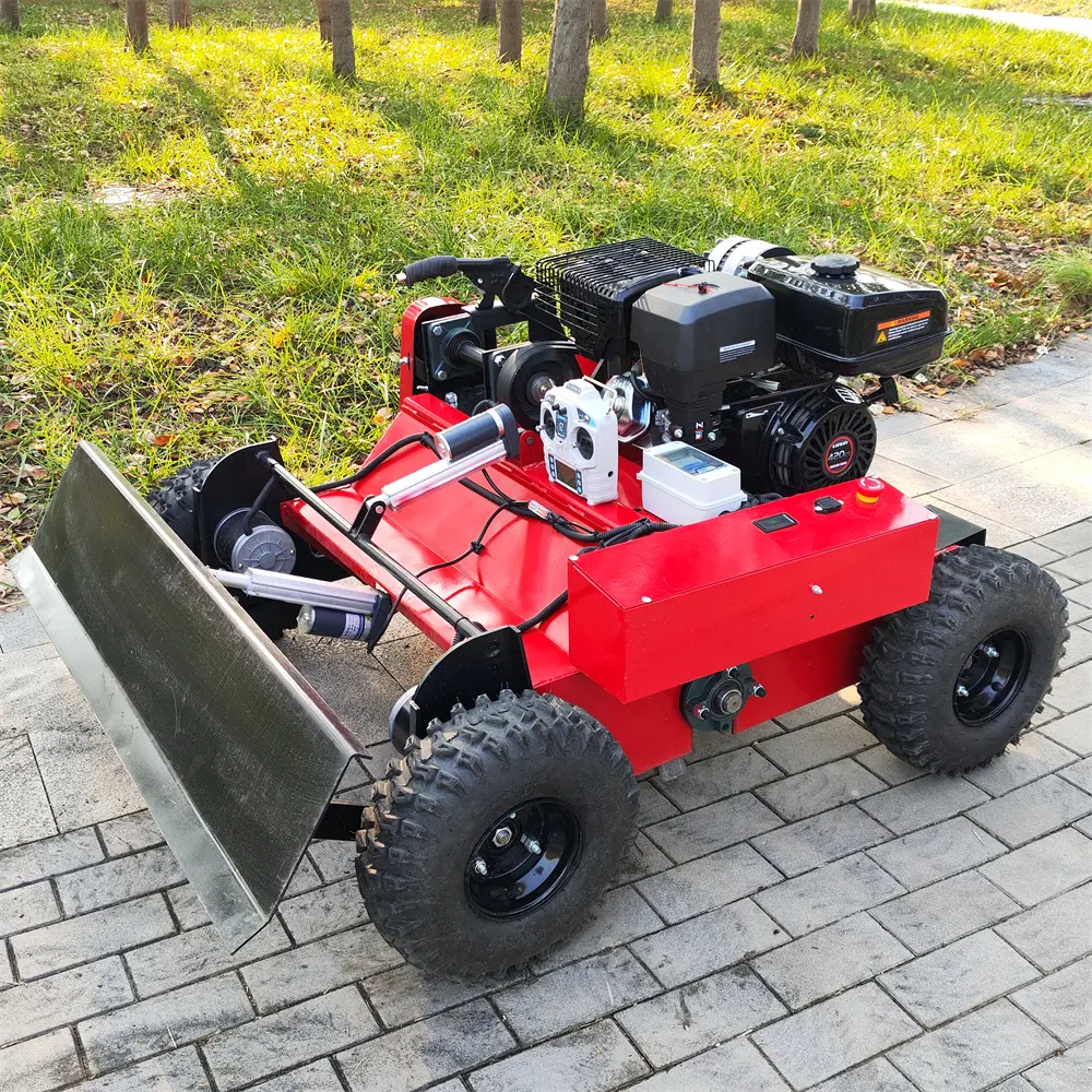 High Quality CE Approve Wireless Remote Track Lawn Mower 550mm 800mm Remote Control Lawn Mower For Sale