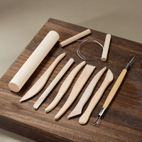 Ensemble professionnel de 10 outils de sculpture en argile, outils durables en bois et en acier pour la sculpture et le modelage de céramiques DIY