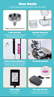 VOF FHSM-613 surjeteuse automatique mini usage domestique machine à coudre avec 16 points