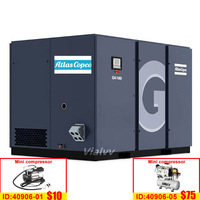 Mini Compresor de Aire de Aceite GA160+ Atlas GA160FF Copco GA160VSD GA160VSD+ GA 160FF 160 160+ VSD Copco GA160 VSD+ Atlas