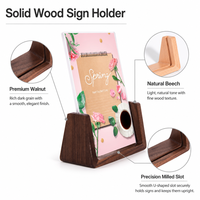 Cadre photo personnalisé en forme de U en bois de noyer et acrylique, support de menu de 5x7 pouces pour table de mariage, décoration de bureau à domicile