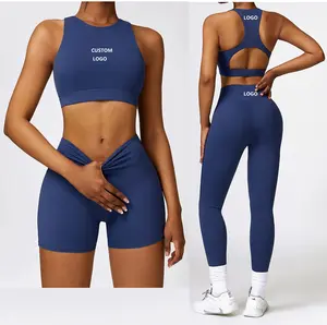 Women Yoga Gym Fitness Sets Eco Friendly Sports Sportswear Athleisure Workout Gym Yoga Pants Running Sports Leggings Se