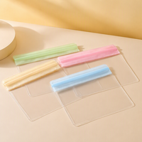 Sacs à fermeture éclair en PVC transparent givré avec logo personnalisé imprimé, emballages refermables en PVC pour les petites entreprises et les bijouteries