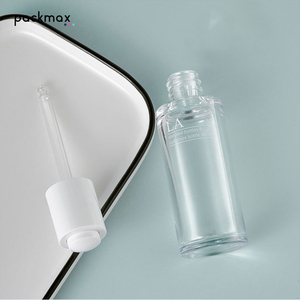 Thick wall PET <b>dropper</b> <b>bottle</b> 30-60ml, high transparency – empty plastic <b>bottle</b> for essence & serum, cosmetic packaging - Product Image 2